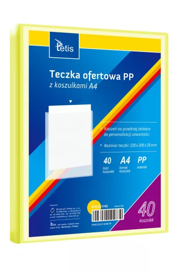 Tetis Teczka ofertowa A4 PP + 40 koszulek ��ta