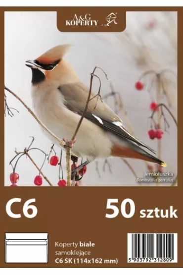 A G Koperty Koperta C6 Samoprzylepna bia�a 2809 50 szt.