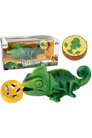 Kameleon zdalnie sterowany zielony 28cm LeanToys