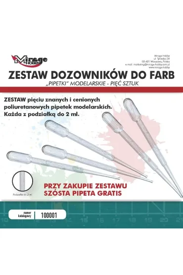 Zestaw Pipetek 6 szt