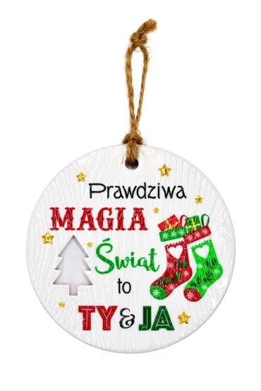 Kukartka Zawieszka ceramiczna Bo�e Narodzenie