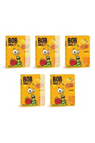 Bob Snail Przek�ska mango bez dodatku cukru Zestaw 5 x 60 g