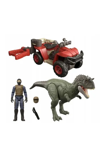 Jurassic World Dinozaur i pojazd terenowy Mattel