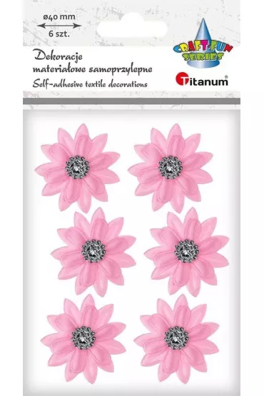 Titanum Dekoracje samoprzylepne 3D kwiaty 6 szt.