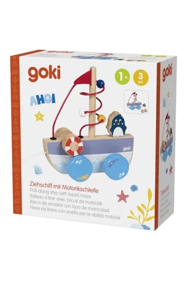 Statek Ahoy do ci�gni�cia z labiryntem koralikowym Goki