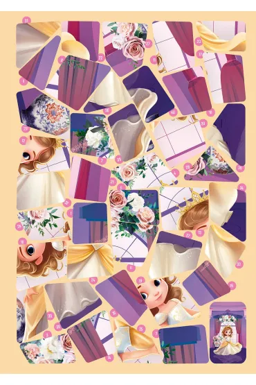 Ksi�niczki. Naklejkowe puzzle