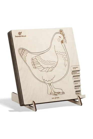 Puzzle drewniane Kura i cud w kurniku Sounds Wood