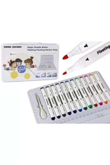 LeanToys Zestaw marker�w wodnych w walizce 12 szt.