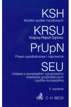 Kodeks sp�ek handlowych Krajowy Rejestr S�dowy Prawo upad�o�ciowe i naprawcze