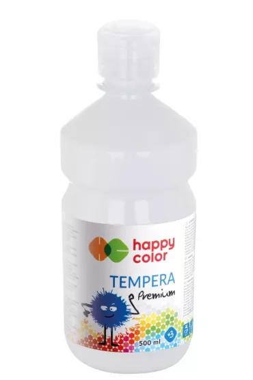 Happy Color Farba tempera Premium bia�a 500 ml