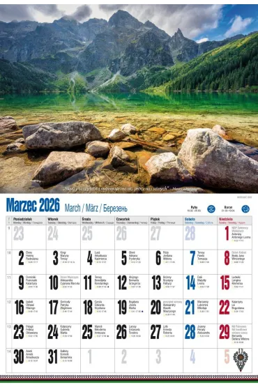 Kalendarz 2026 �cienny albumowy KSA.V5 Tatry po zb�ju
