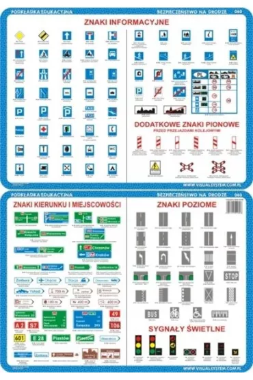 Visual System Podk�adka edukacyjna. Znaki informacyjne, poziome