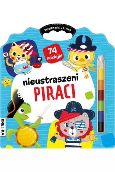 Nieustraszeni piraci. Kolorowanka z kredk�