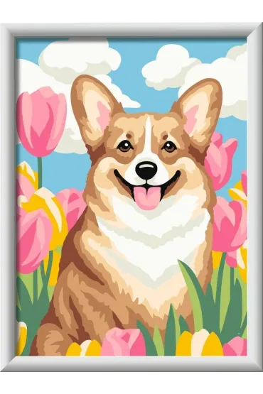 CreArt for Kids Floral Corgi Ravensburger