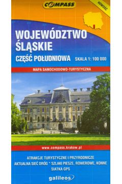 Wojew�dztwo �l�skie cz�� po�udniowa mapa samochodowo turystyczna 1:100 000