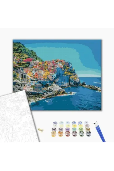 Brushme Malowanie po numerach - �r�dmorskie wybrze�e 40x50cm