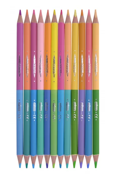 Cricco Kredki trjktne dwustronne pastel 24 kolorw 12 szt.