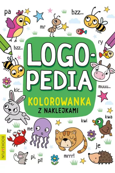 Logopedia. Kolorowanka z naklejkami 4