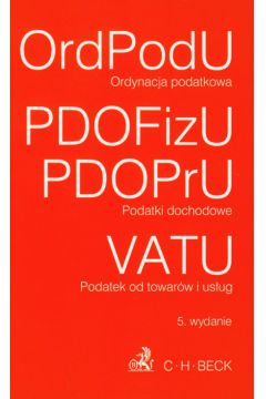 Ordynacja podatkowa Podatki dochodowe Podatek od towar�w i us�ug