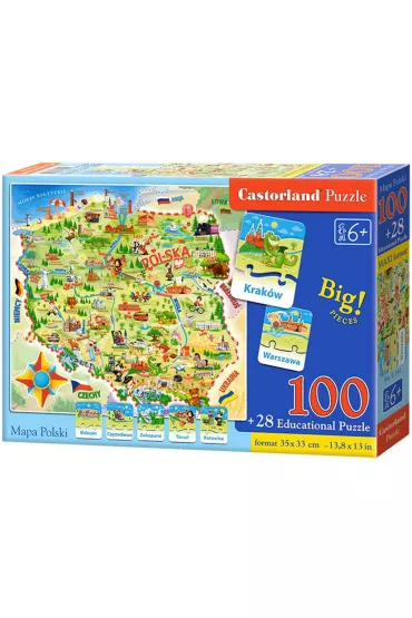 Puzzle edukacyjne. Mapa Polski Castorland