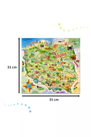 Puzzle edukacyjne. Mapa Polski Castorland