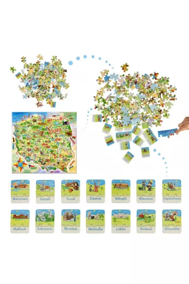 Puzzle edukacyjne. Mapa Polski Castorland