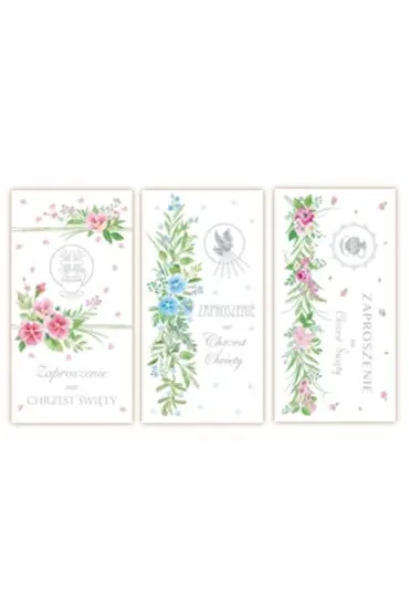 Merigraf Zaproszenia Chrzest �w boho mix 10 szt.