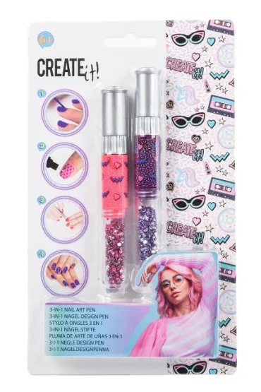 Pisaki do ozdabiania paznokci 3w1 2-pak Create It! Canenco