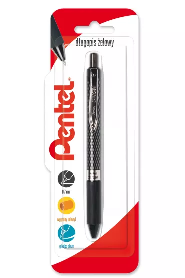 Pentel D�ugopis �elowy K497 czarny 0.7mm