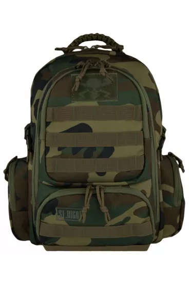 St. Majewski Plecak 4-komorowy Military Woodland Camo