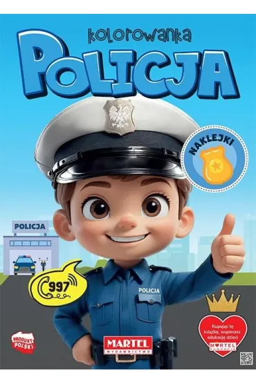 POLICJA kolorowanka z naklejkami - Agata Niemirska