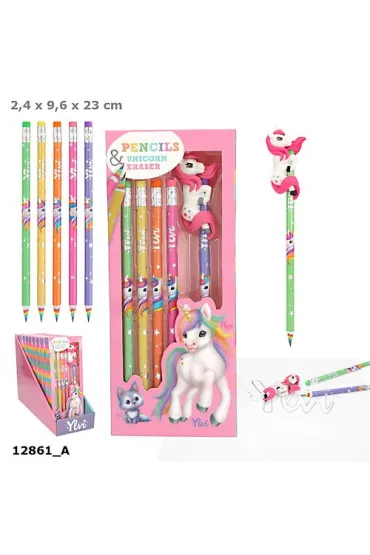 Depesche O��wki t�czowe + figurka Jednoro�ec Ylvi 12861A