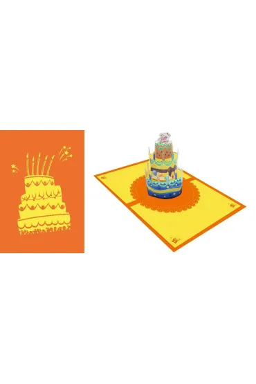 DaVinci Karnet + koperta POP-UP Tort 12x18cm