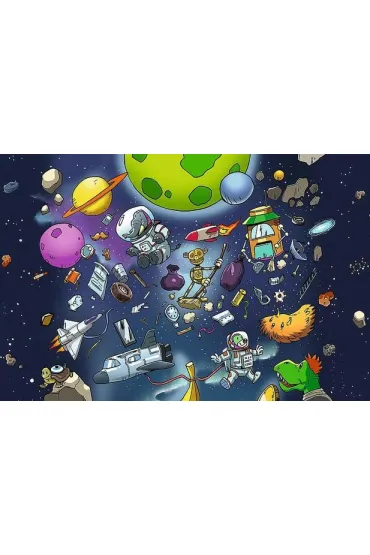 Puzzle UFT 100 el. Robobot w kosmosie Rodzina Treflik�w 16544