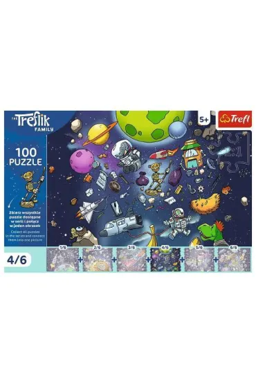 Puzzle UFT 100 el. Robobot w kosmosie Rodzina Treflik�w 16544