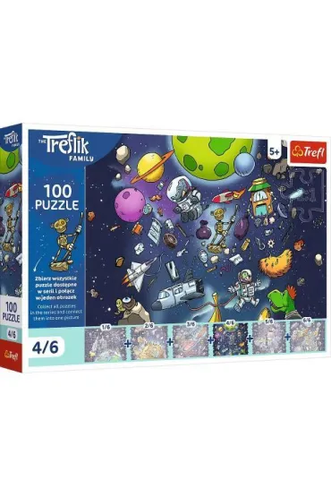 Puzzle UFT 100 el. Robobot w kosmosie Rodzina Treflik�w 16544