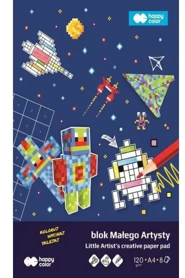 Happy Color Blok ma�ego artysty A4 8 ark Pixi Planet