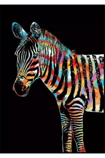 Twoje Hobby Zebra. Magiczna zdrapka - wydrapywanka 40.0 x 28.5 cm