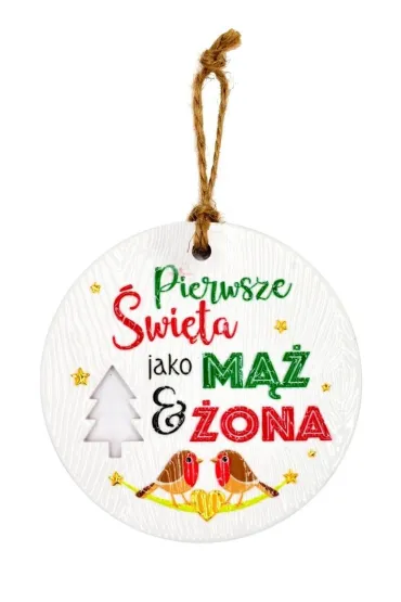 Kukartka Zawieszka ceramiczna Bo�e Narodzenie