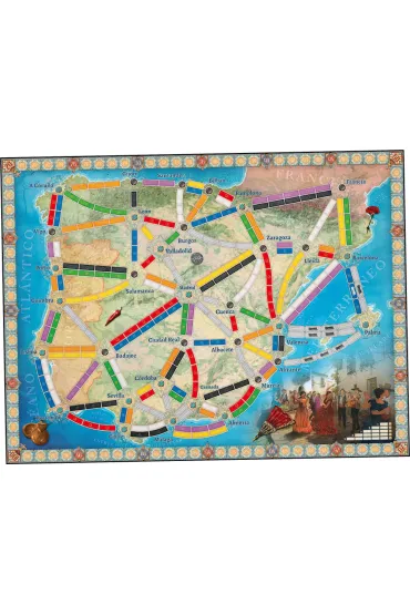 Wsi��� do Poci�gu: Kolekcja Map 8 - P�wysep Iberyjski i Korea Po�udniowa - Alan R. Moon