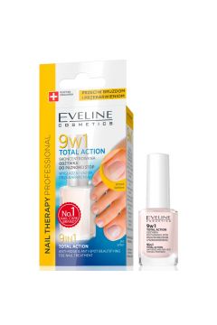 Eveline Cosmetics Nail Therapy Professional 9w1 Total Action skoncentrowana odywka do paznokci stp 12 ml