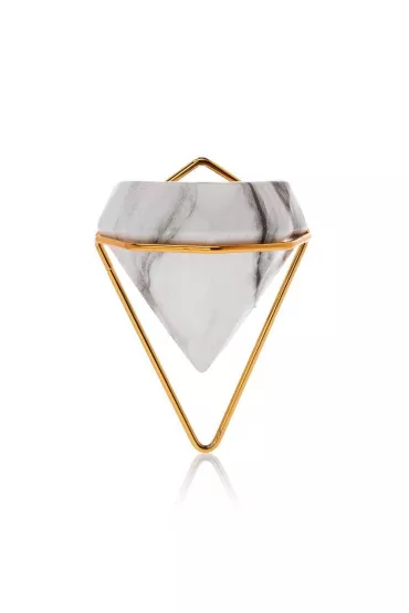 HowHomely Komplet doniczek ciennych Semela Gold 2 szt.