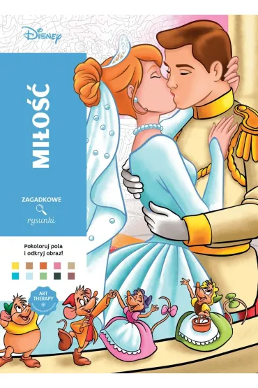 Art therapy. Kolorowanka antystresowa. Disney. Mi�o��. Zagadkowe rysunki - Alexandre Karam