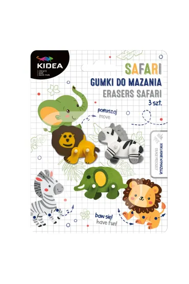 Derform Gumka do mazania Safari Derf 3 szt.
