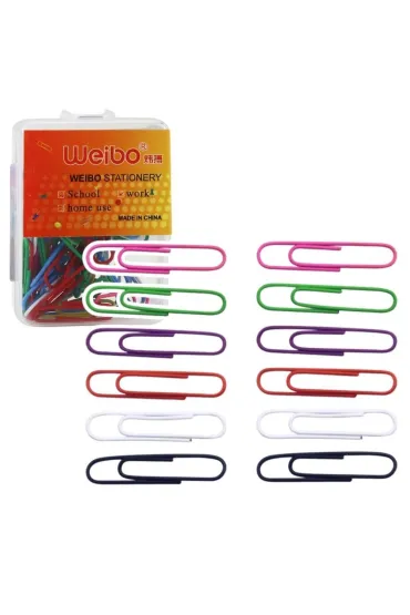 LeanToys Spinacze biurowe kolorowe 30mm 40 szt.