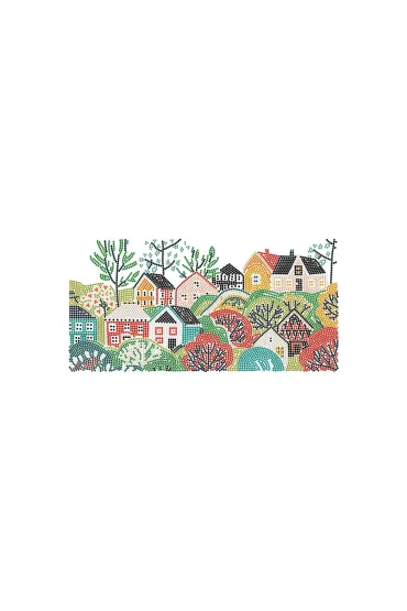 Diamond Dotz Haft diamentowy - Adults Village 40x20cm