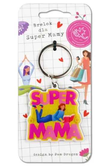 Pan Dragon Brelok metalowy Super Mama
