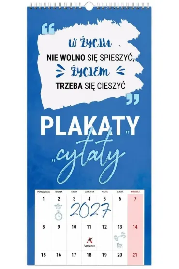 Kalendarz 2027 notatnikowy Plakaty-cytaty