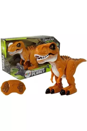 Dinozaur zdalnie sterowany br�zowy LeanToys