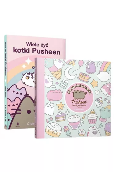 Pakiet: Wiele �y� kotki Pusheen, Pusheen. S�odka kolorowanka. Koloruj i zgaduj z kotk� Pusheen - Claire  Belton